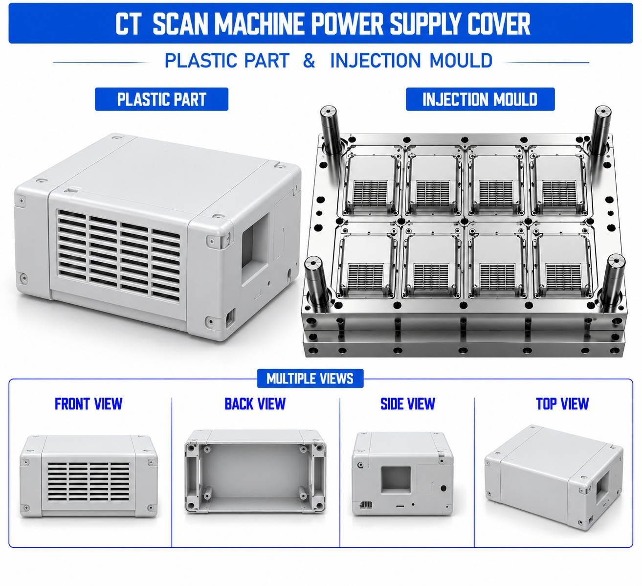 CT Scan Machine Plastic Power Supply Cover Mould and Moulding Service